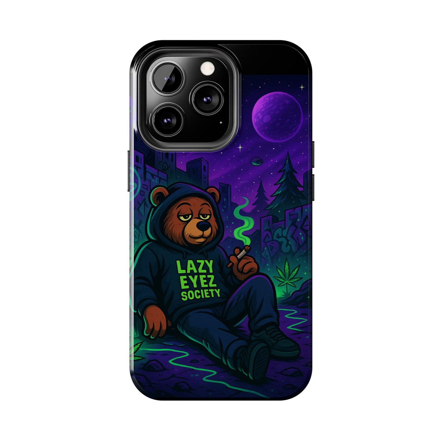 Lazy Eyez Bear Phone Case -