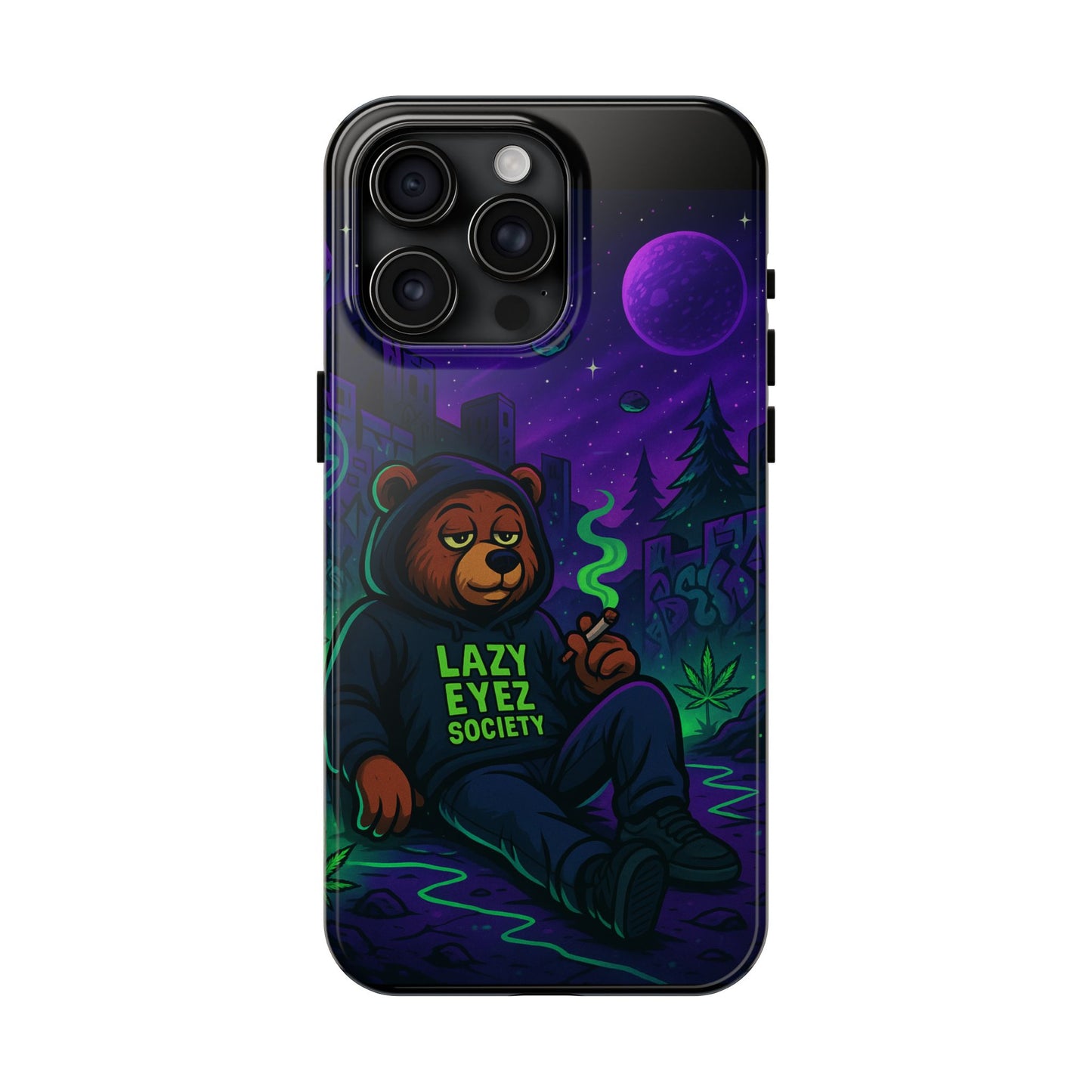 Lazy Eyez Bear Phone Case -