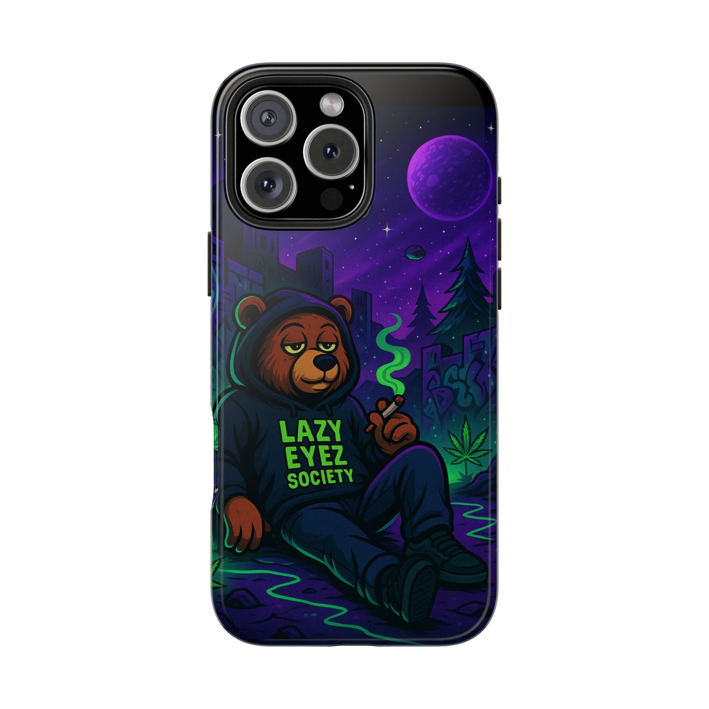 Lazy Eyez Bear Phone Case -