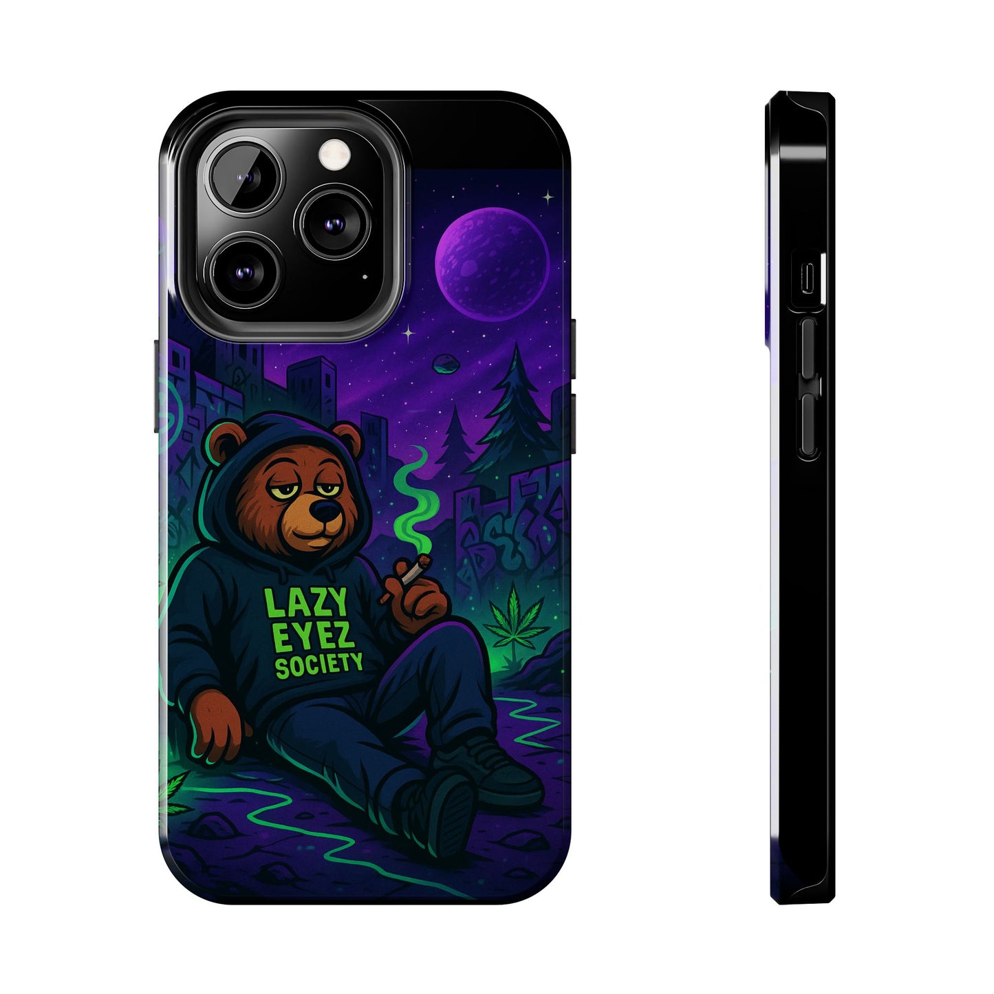 Lazy Eyez Bear Phone Case -