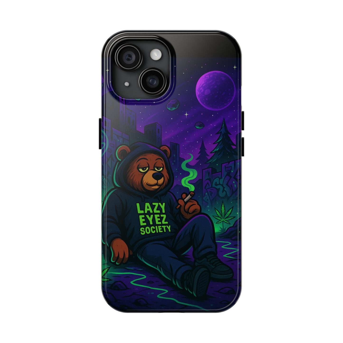 Lazy Eyez Bear Phone Case -