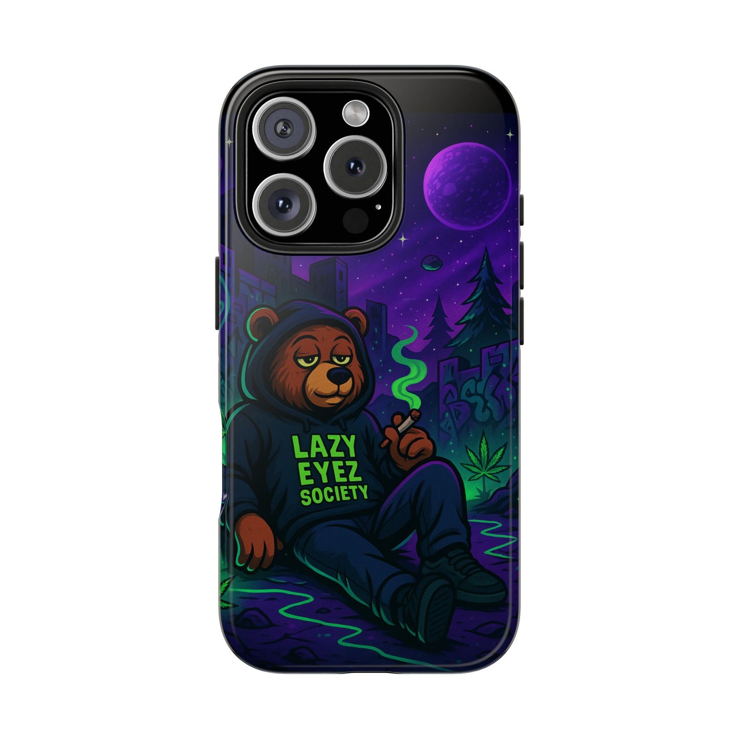 Lazy Eyez Bear Phone Case -