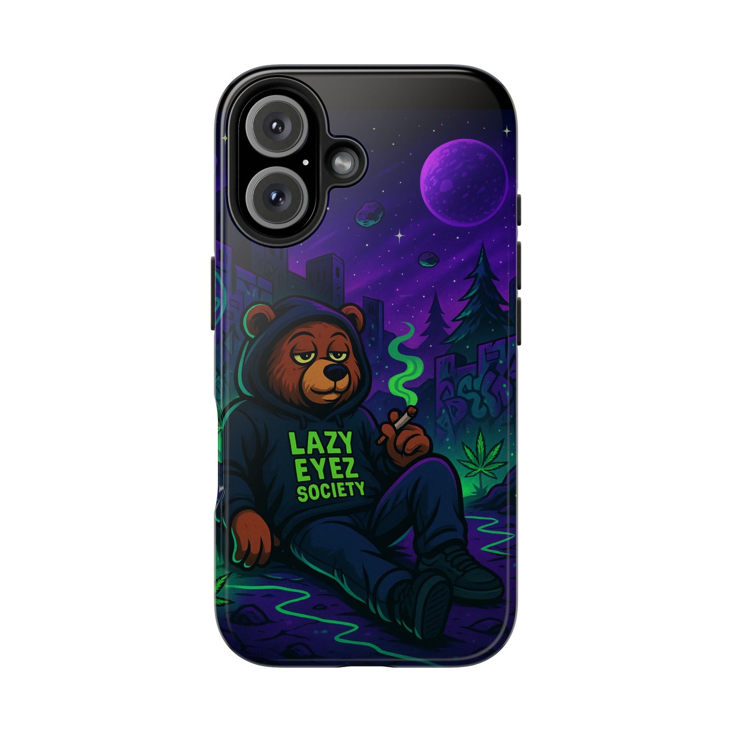 Lazy Eyez Bear Phone Case -