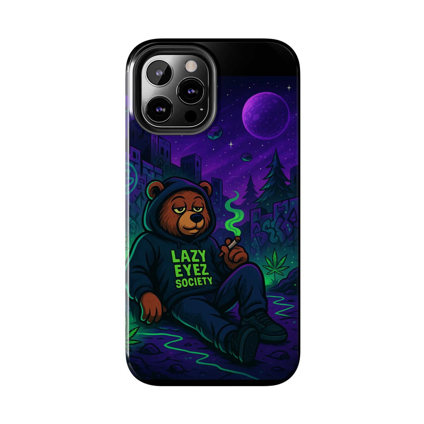 Lazy Eyez Bear Phone Case -