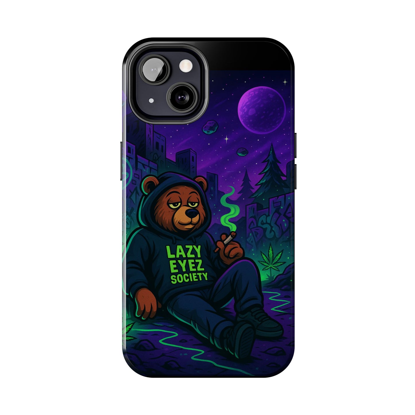Lazy Eyez Bear Phone Case -