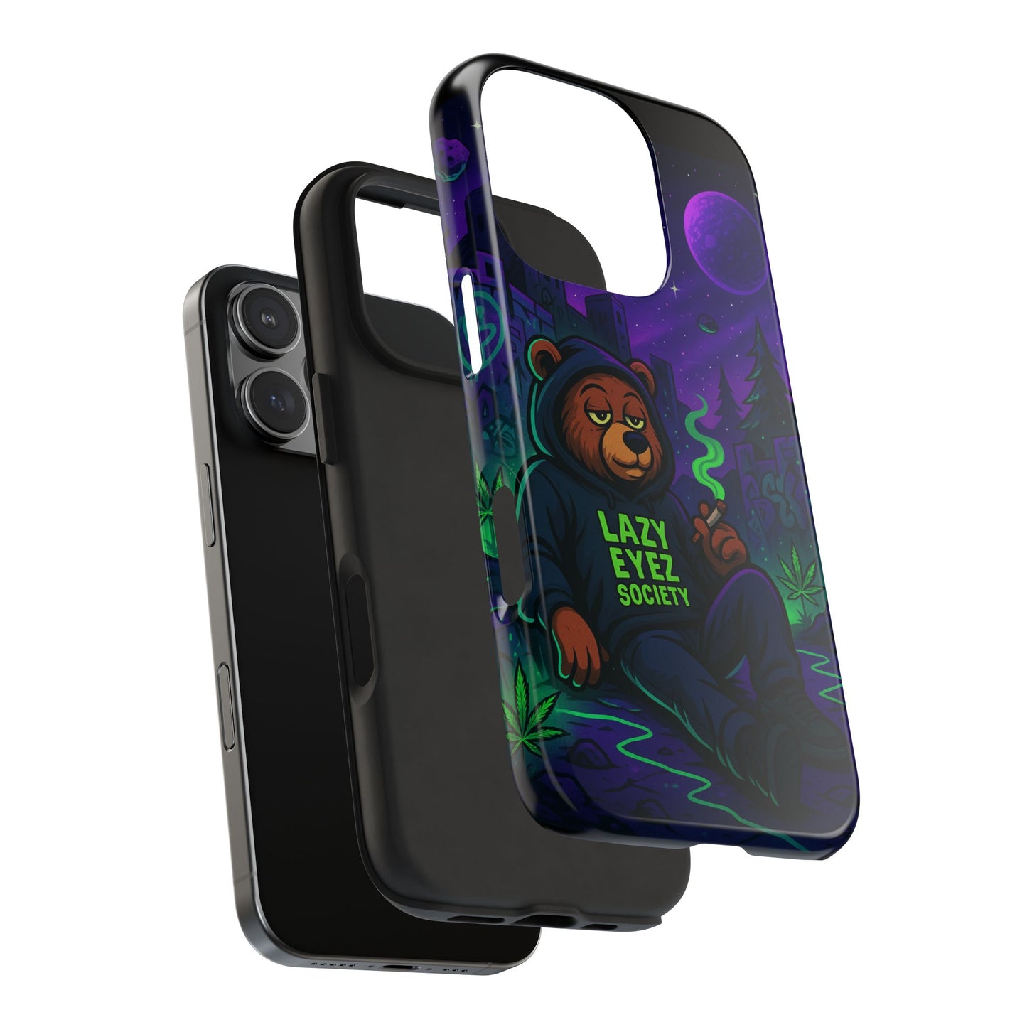 Lazy Eyez Bear Phone Case -