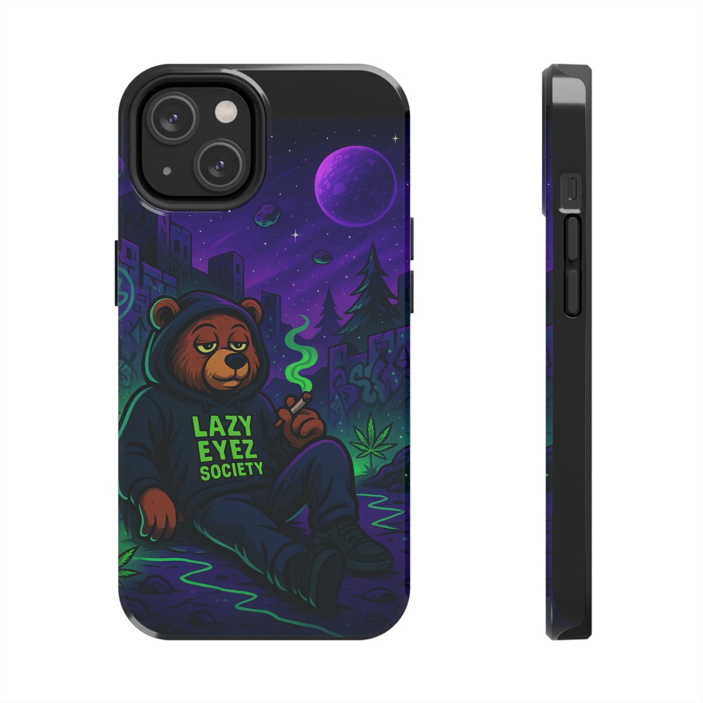 Lazy Eyez Bear Phone Case -