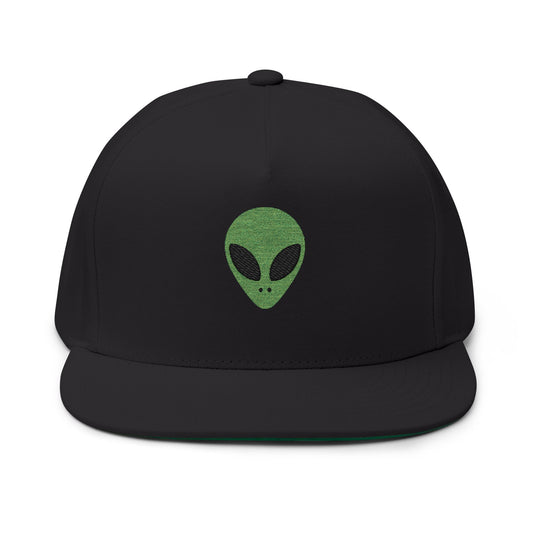 Alien Head Embroidered - UFO Snapback